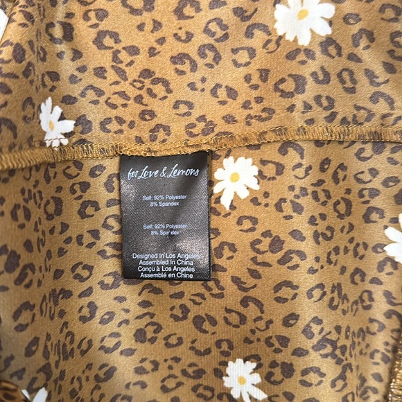 For Love and Lemons Tawney Mini Slip Dress Cheetah Size Small - Picture 9 of 11